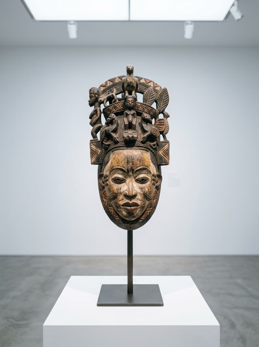 Masque sculpté Guèlèdè — Vodun